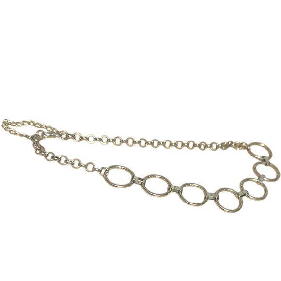 Womens Boot Chain Silver Tone with 7 circles. Homemade Brand New 14” NWT - Picture 5 of 6